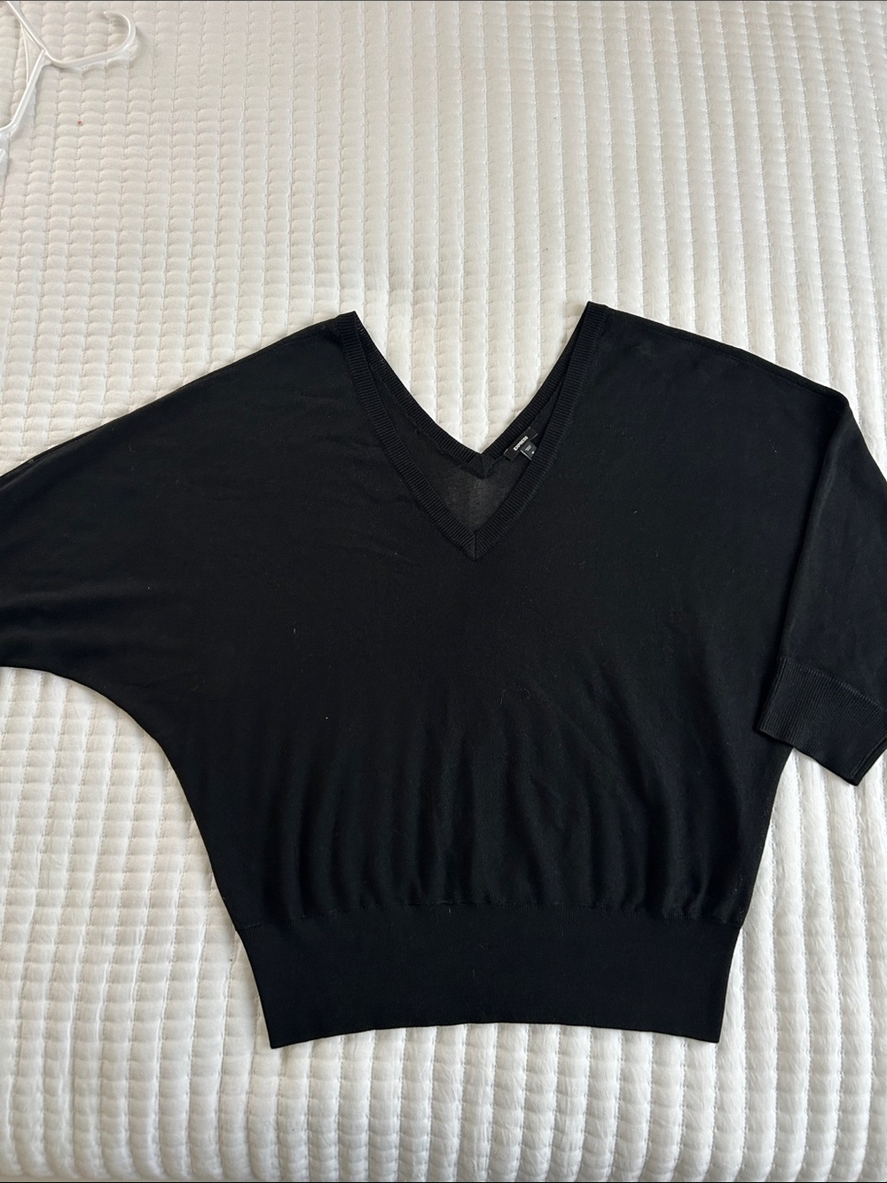 Express Black V‑Neck Dolman Sleeve Sweater